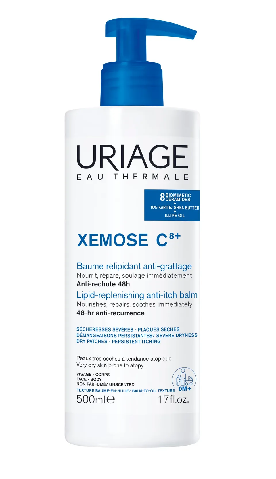 uriage-x-mose-baume-ol-o-apaisant-anti-grattage-500-ml-baume-nourrissant-visage- image 1