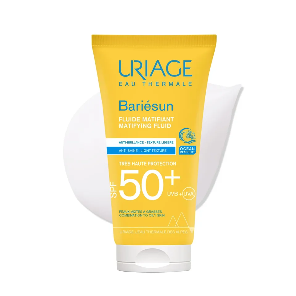 uriage-bari-sun-fluide-solaire-matifiant-spf50-50-ml-peaux-mixtes-grasses-sans-t image 1