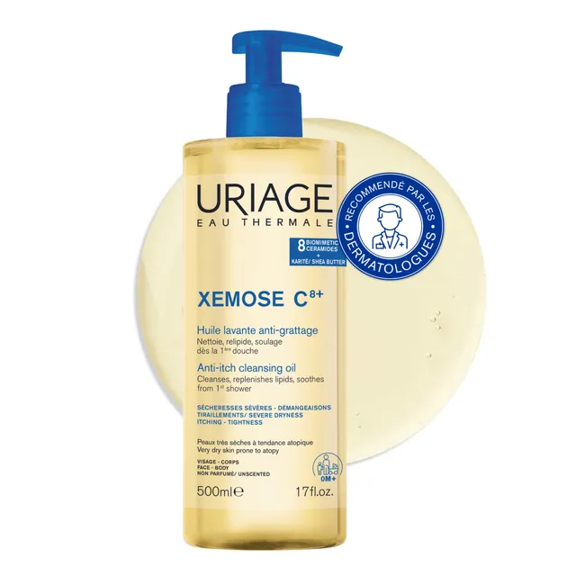 uriage-x-mose-c8-huile-lavante-apaisante-500-ml-peaux-tr-s-s-ches-et-atopiques-s image 1