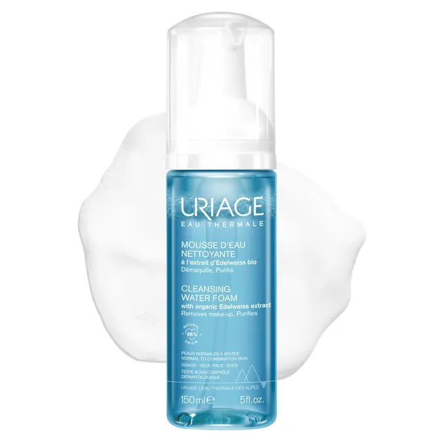 uriage-mousse-d-eau-nettoyante-edelweiss-bio-150-ml-nettoyante-et-d-maquillante- image 1