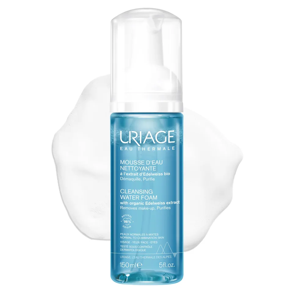 uriage-mousse-d-eau-nettoyante-edelweiss-bio-150-ml-nettoyante-et-d-maquillante- image 1