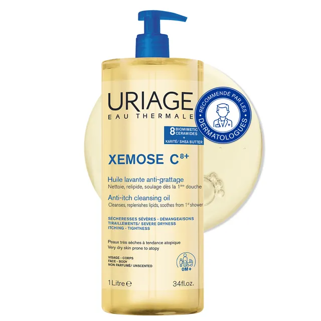uriage-x-mose-huile-lavante-apaisante-peaux-s-ches-tendance-atopique-gel-en-huil image 1