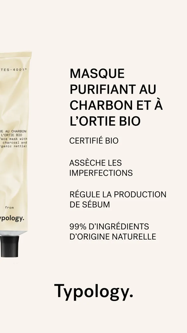 typology-masque-purifiant-visage-charbon-ortie-bio-99-d-origine-naturelle-anti-p image 1
