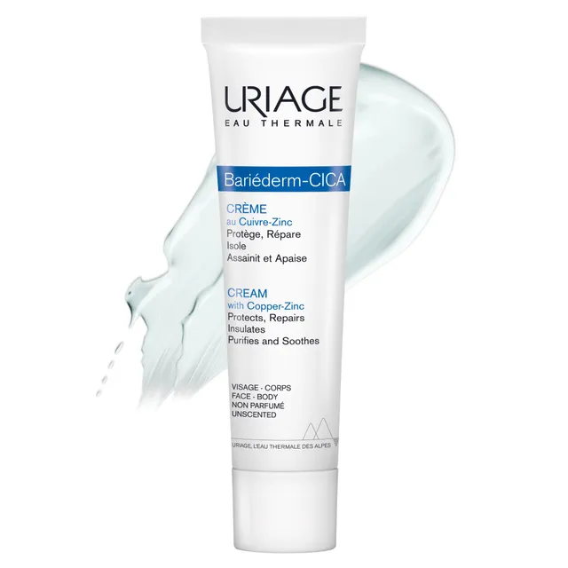 uriage-bari-derm-cica-cr-me-r-paratrice-cuivre-zinc-40-ml-multi-usages-visage-et image 1
