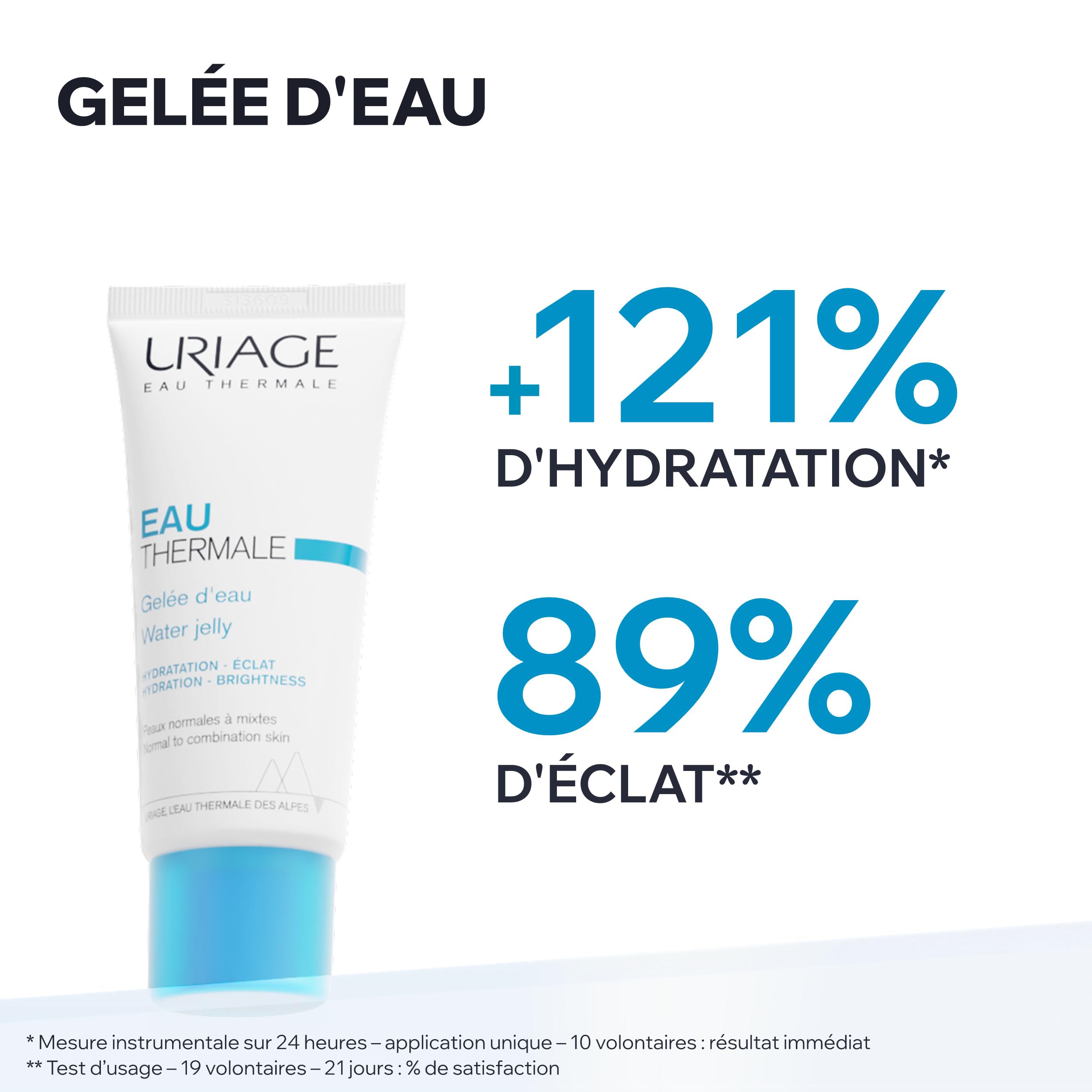 uriage-eau-thermale-gel-e-d-eau-visage-40-ml-gel-hydratant-24h-l-acide-hyaluroni image 2