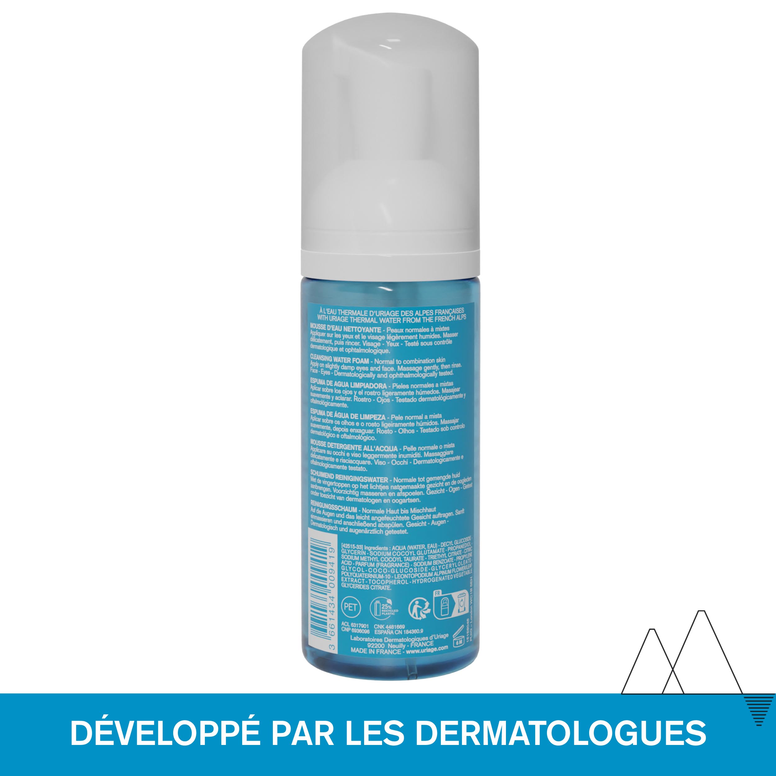 uriage-mousse-d-eau-nettoyante-edelweiss-bio-150-ml-nettoyante-et-d-maquillante- image 7