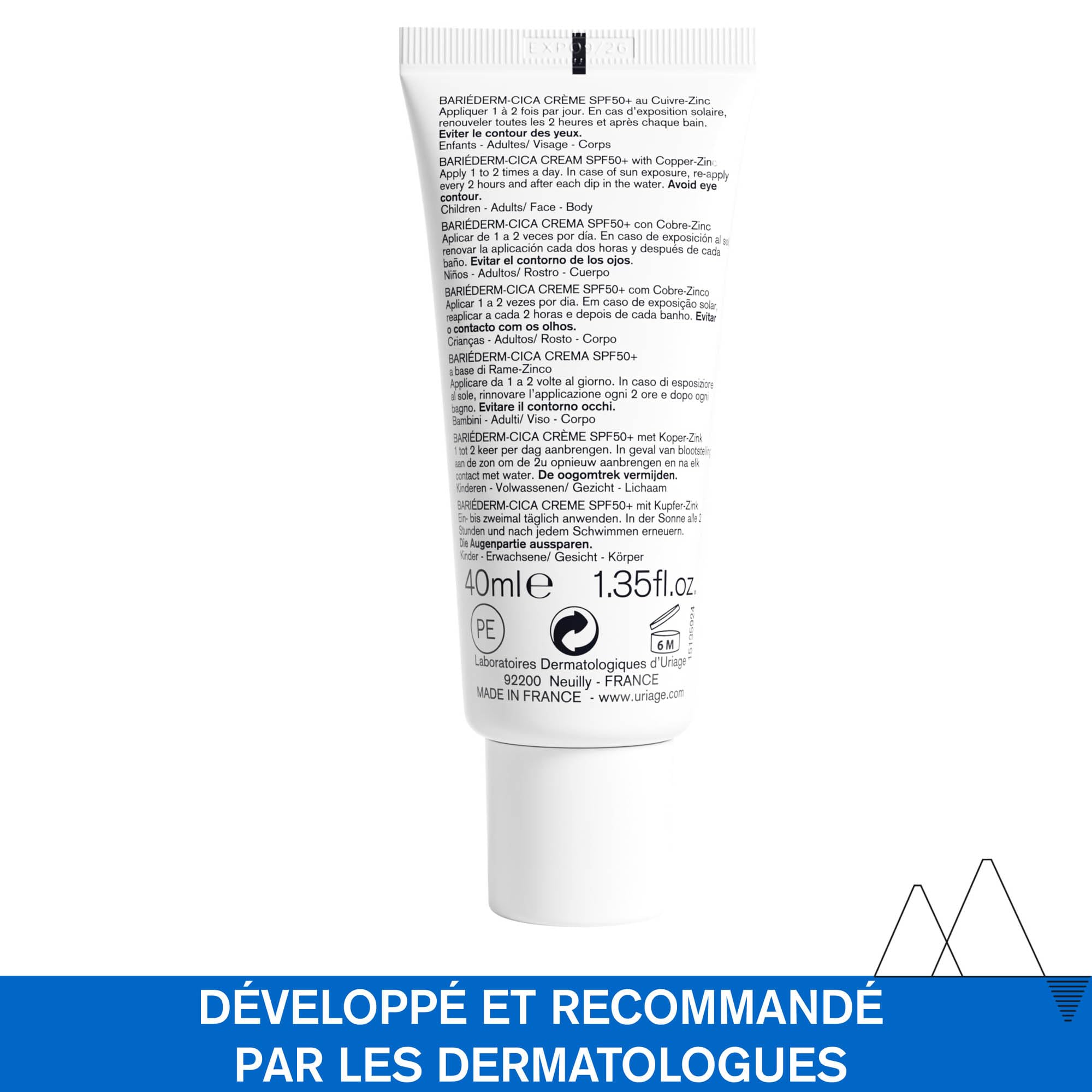 uriage-bari-derm-cica-cr-me-spf50-cuivre-zinc-cr-me-r-paratrice-protectrice-cica image 6