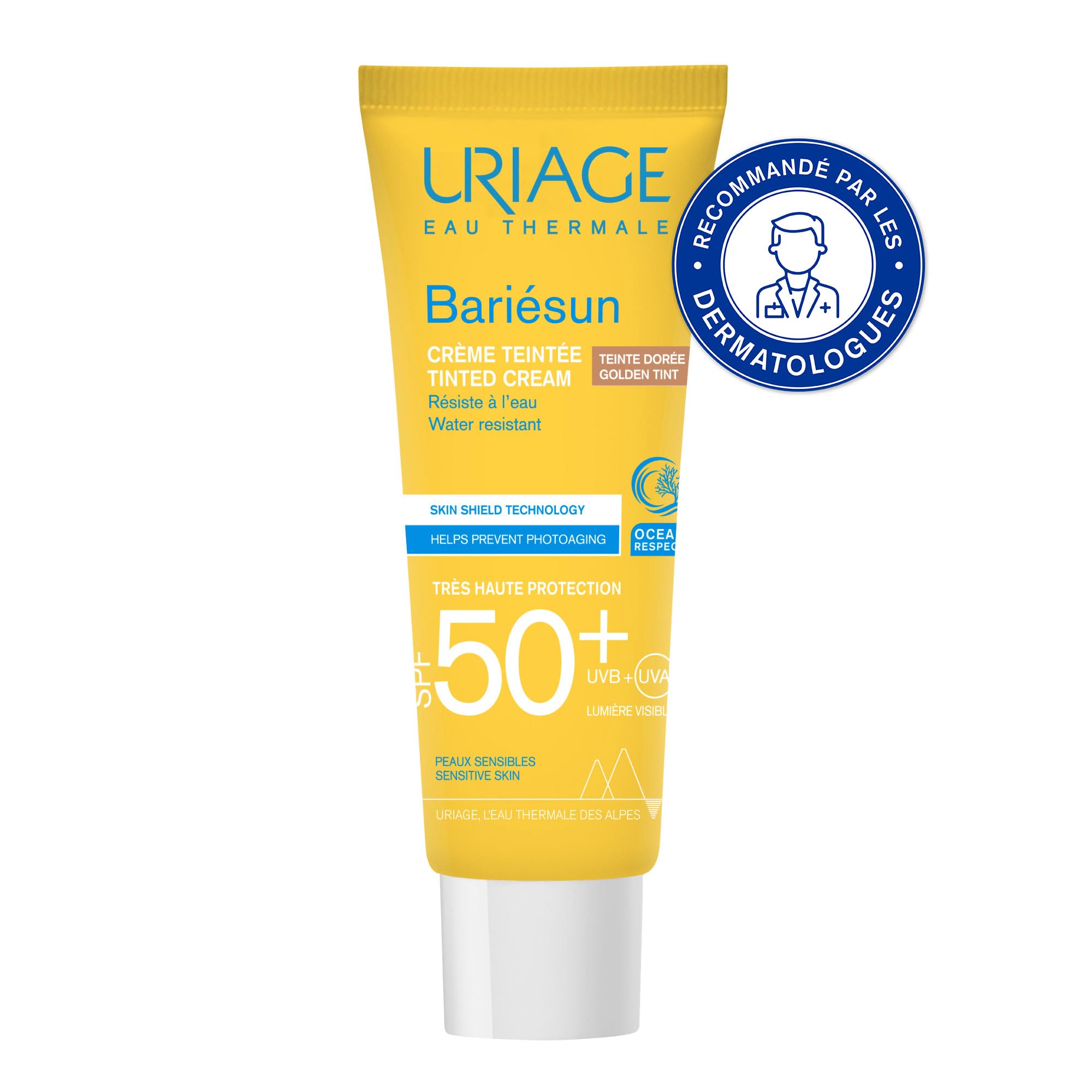 uriage-bari-sun-cr-me-solaire-visage-teint-e-spf50-teinte-dor-e-50-ml-fini-natur image 7