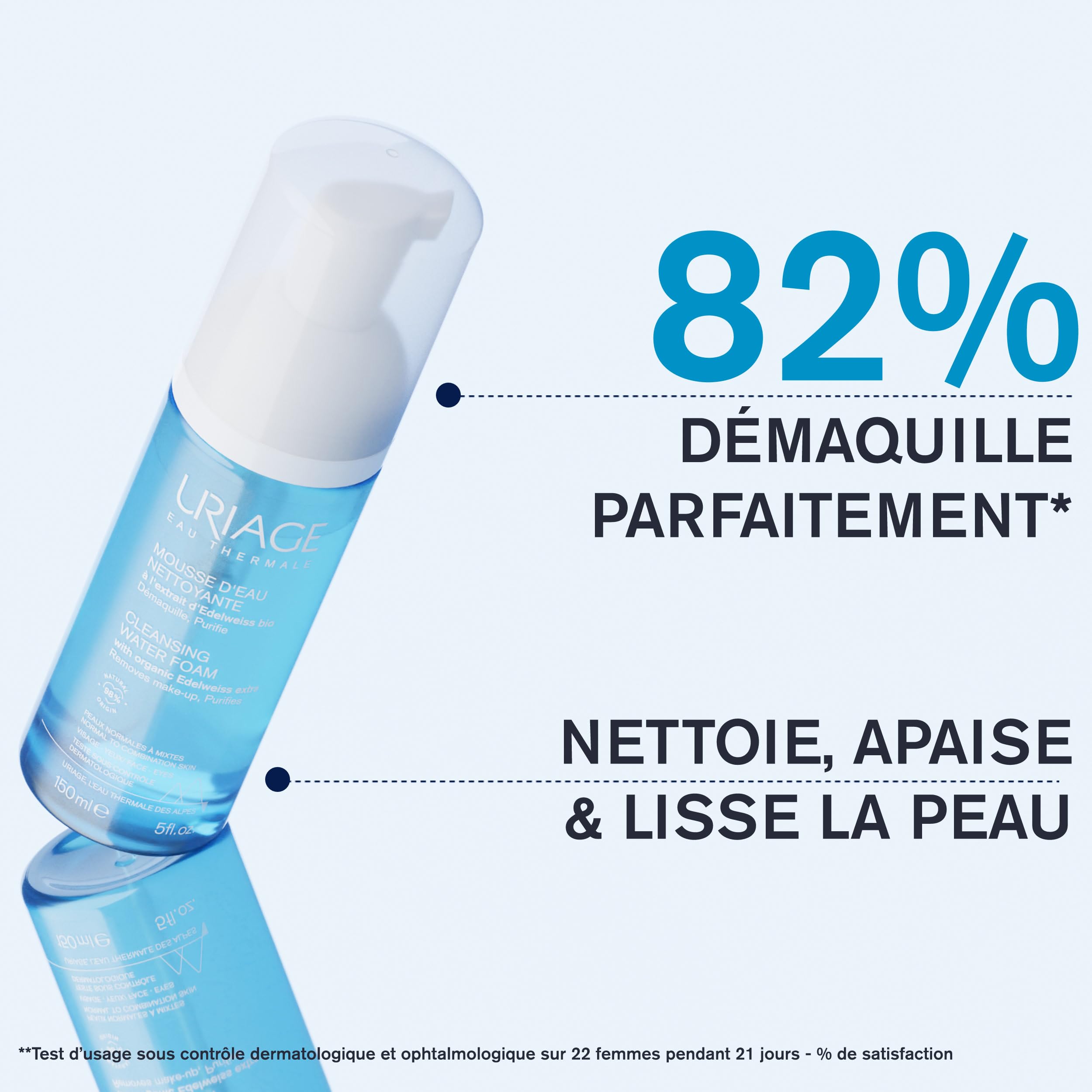 uriage-mousse-d-eau-nettoyante-edelweiss-bio-150-ml-nettoyante-et-d-maquillante- image 4