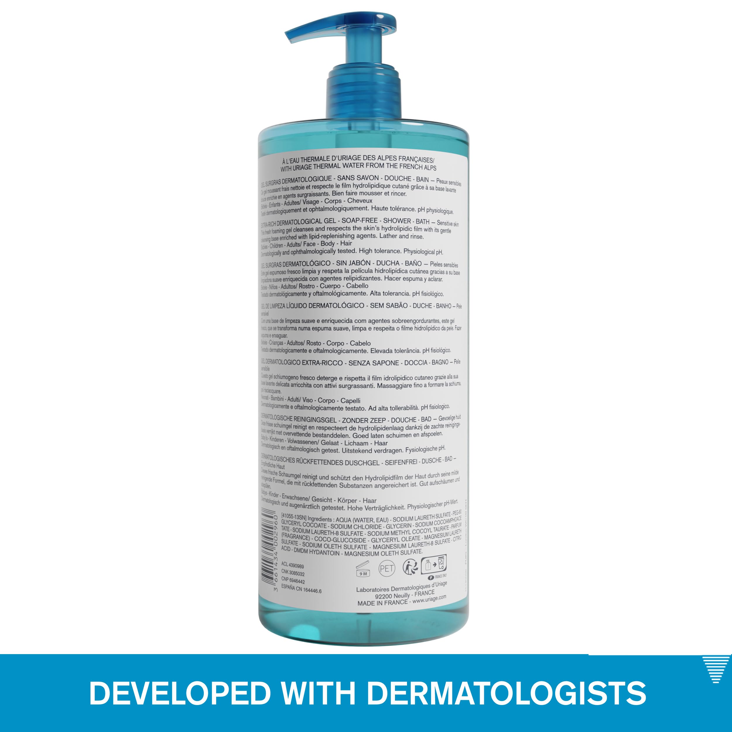 uriage-gel-surgras-nettoyant-extra-riche-visage-corps-500-ml-sans-savon-ph-physi image 8