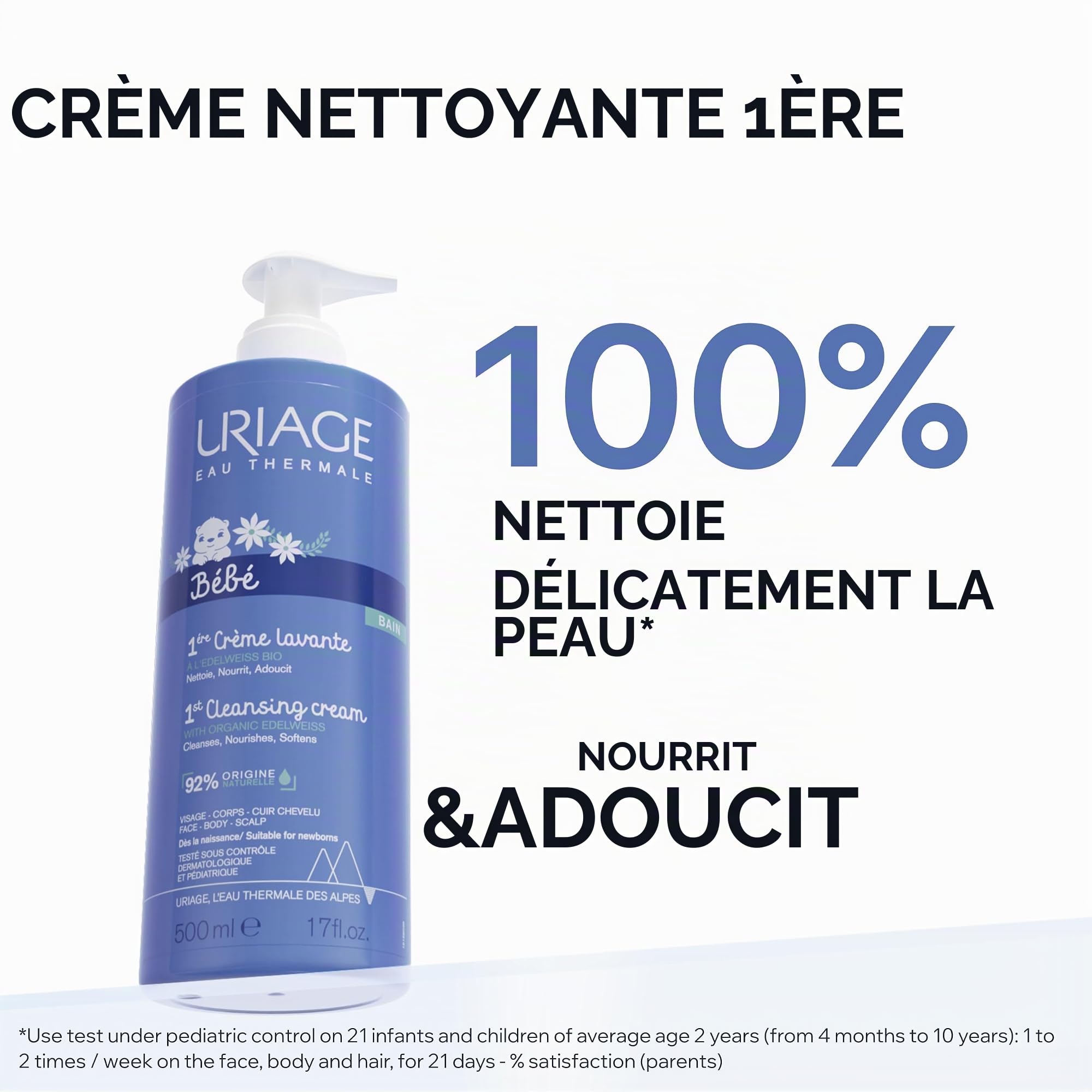 uriage-b-b-cr-me-lavante-corps-cheveux-3-en-1-1-l-edelweiss-bio-beurre-de-karit- image 2