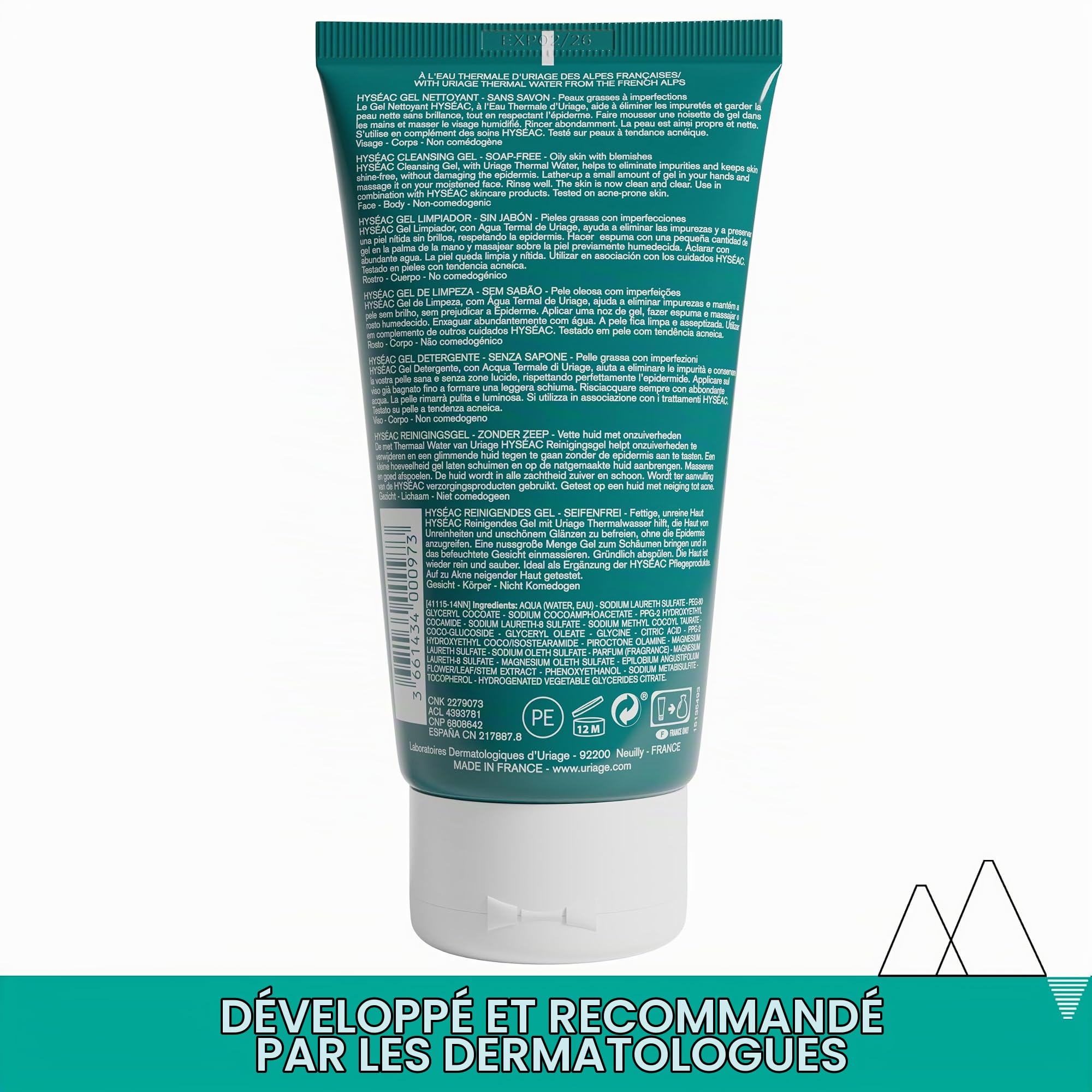 uriage-hys-ac-gel-nettoyant-anti-imperfections-visage-et-dos-150-ml-sans-savon-p image 2