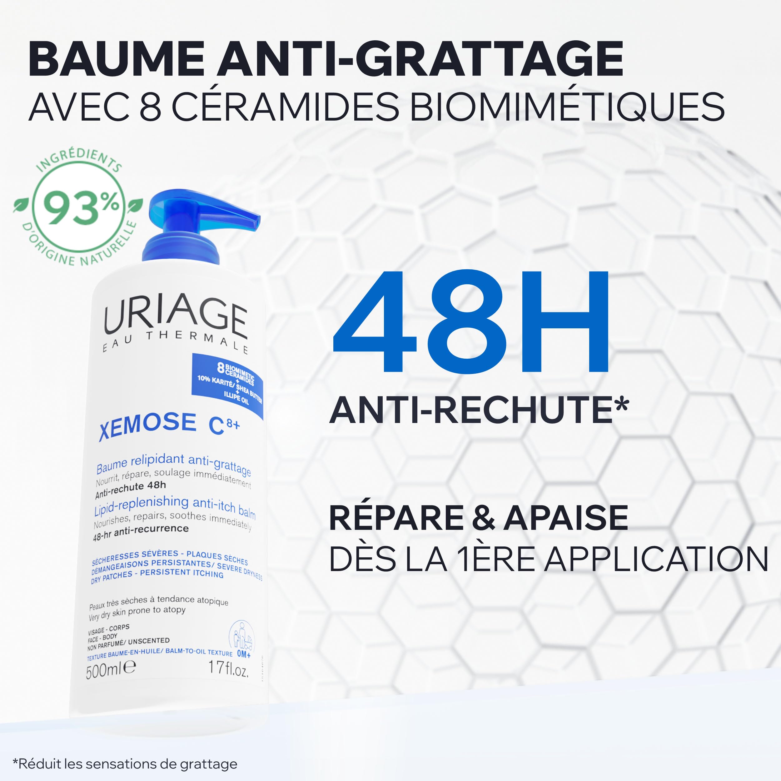 uriage-x-mose-baume-ol-o-apaisant-anti-grattage-500-ml-baume-nourrissant-visage- image 2