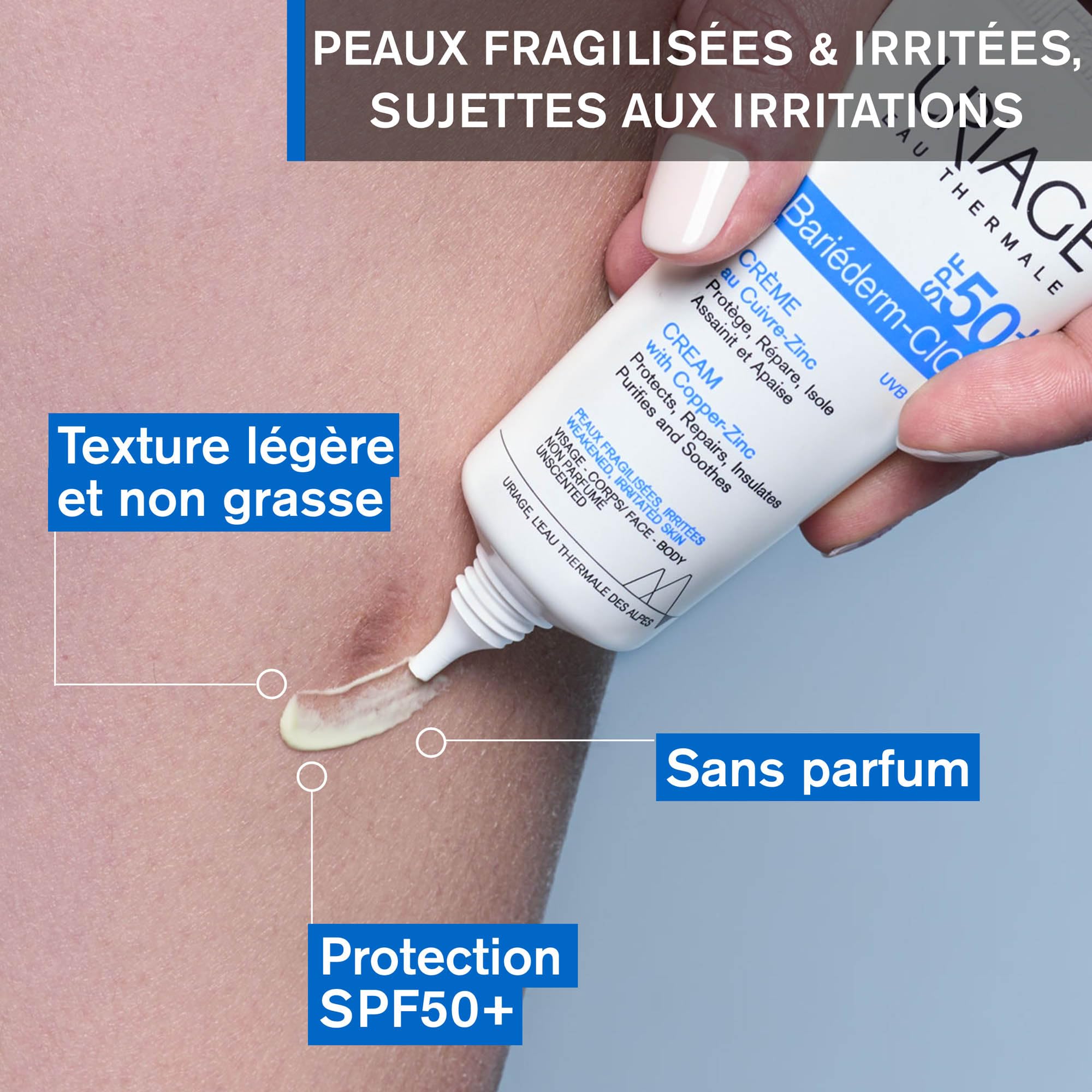 uriage-bari-derm-cica-cr-me-spf50-cuivre-zinc-cr-me-r-paratrice-protectrice-cica image 2