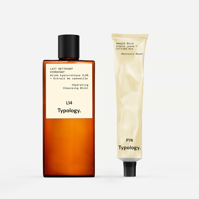 typology-duo-nettoyant-clat-lait-nettoyant-hydratant-masque-clat-l-argile-jaune image 2